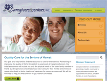 Tablet Screenshot of caregivers4seniors.com